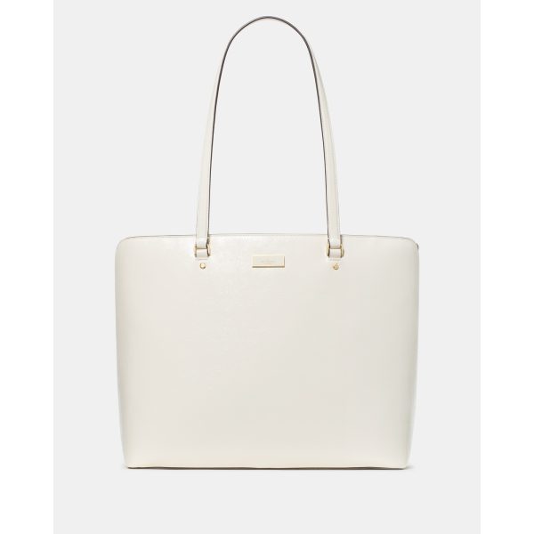 Kate Spade Bridget Crinkle Patent Large Tote in Meringue - Preorder