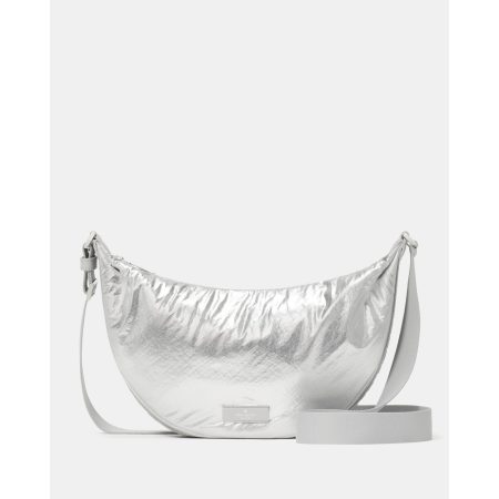 Kate Spade Carter Metallic Fabric Sling Bag in Silver - Preorder
