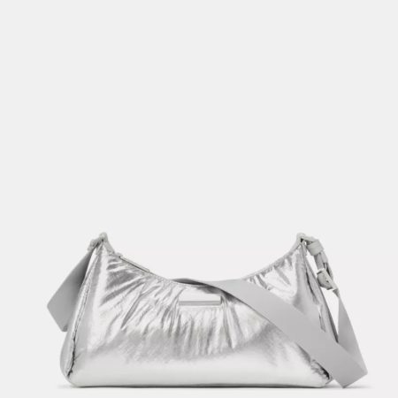 Kate Spade Carter Metallic Fabric Small Shoulder Bag Silver - Preorder