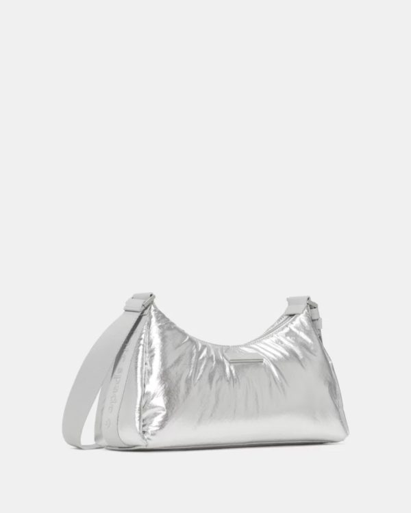 Kate Spade Carter Metallic Fabric Small Shoulder Bag Silver - Preorder