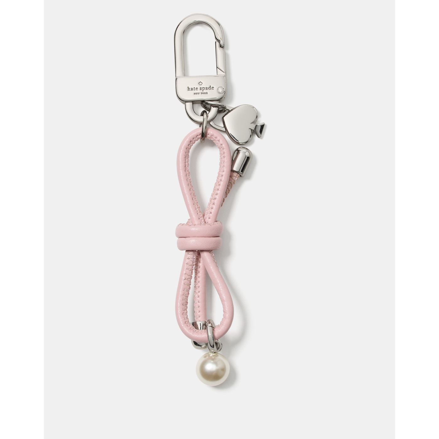 Kate Spade Bow Faux Pearl Bag Charm in Parchment Multi - Preorder