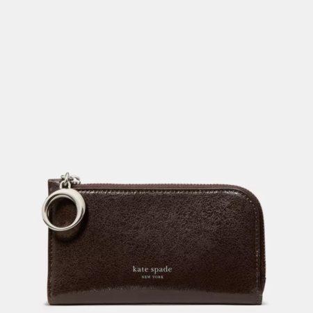 Kate Spade Halo Glazed Small Bifold Wallet Hot Fudge - Preorder