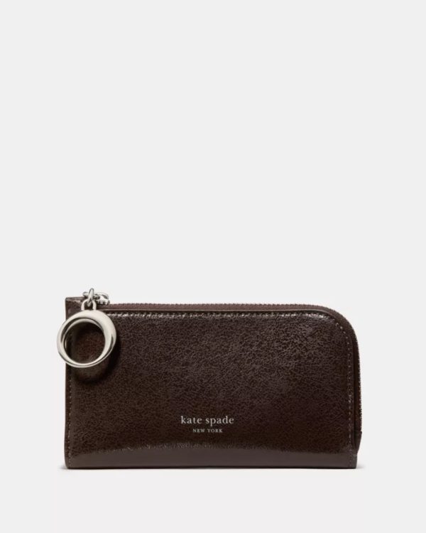 Kate Spade Halo Glazed Small Bifold Wallet Hot Fudge - Preorder