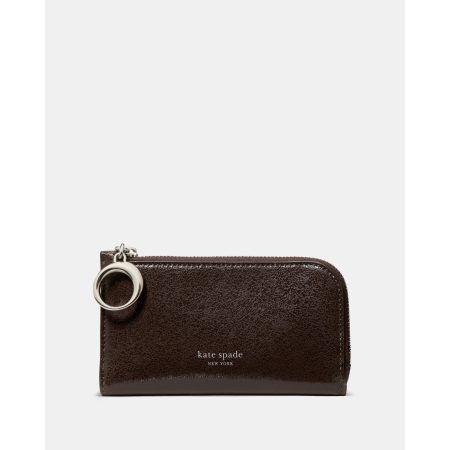 Kate Spade Halo Glazed Small Bifold Wallet in Hot Fudge - Preorder
