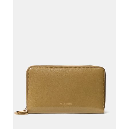 Kate Spade Halo Glazed Zip Around Wallet in Dried Thyme - Preorder