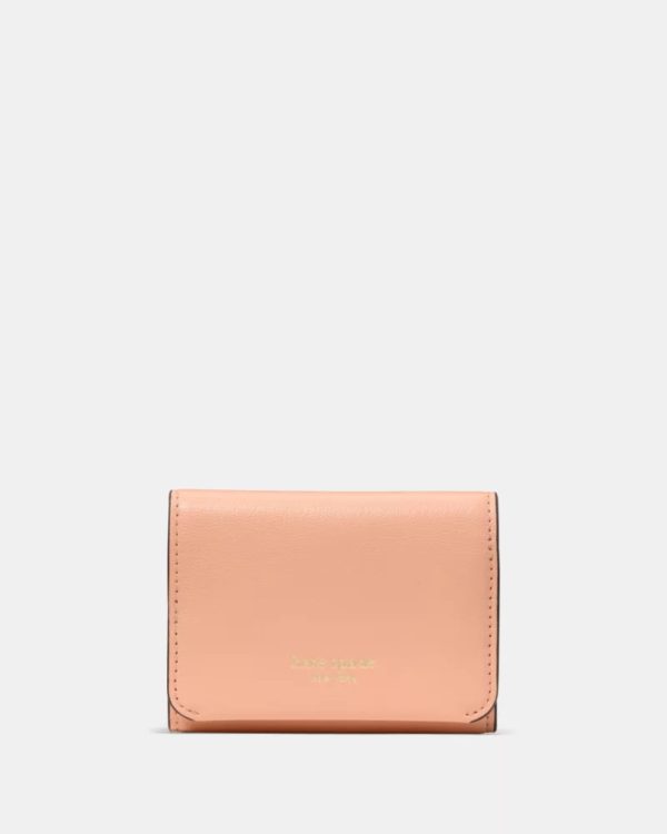 Kate Spade Halo Card Case Trifold Wallet Light Cantaloupe - Preorder