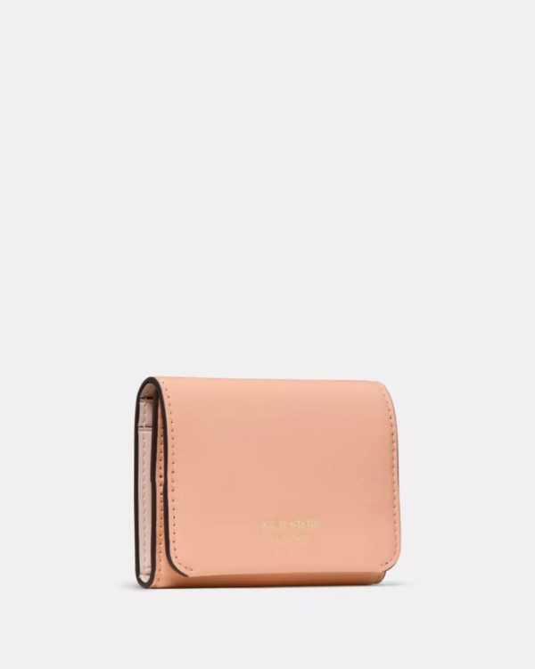 Kate Spade Halo Card Case Trifold Wallet Light Cantaloupe - Preorder