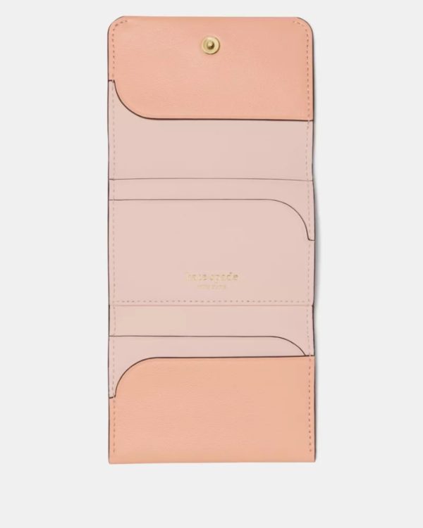 Kate Spade Halo Card Case Trifold Wallet Light Cantaloupe - Preorder