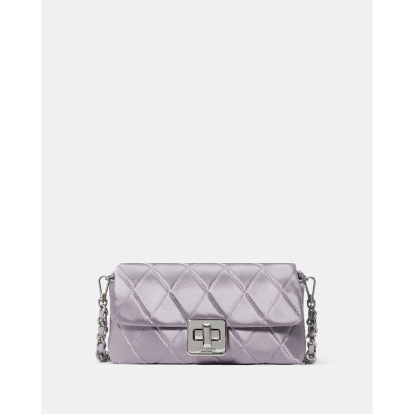Kate Spade Carey Quilted Satin Mini Crossbody in Gravel Grey - Preorder