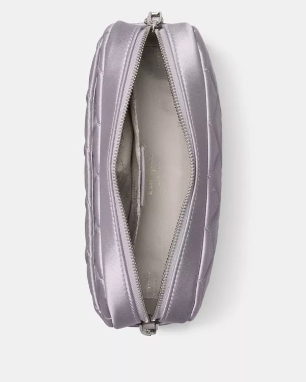 Kate Spade Carey Quilted Satin Mini Camera Bag Gravel Grey - Preorder