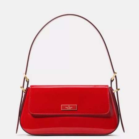 Kate Spade Bridget Shiny Leather Small Flap Shoulder Ks Bright Red - Preorder