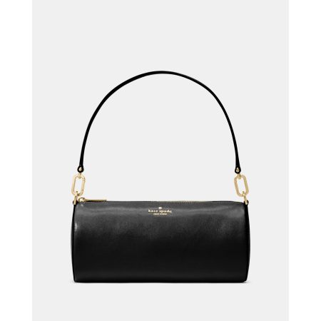 Kate Spade Roulette Glazed Leather Medium Shoulder Bag in Black - Preorder
