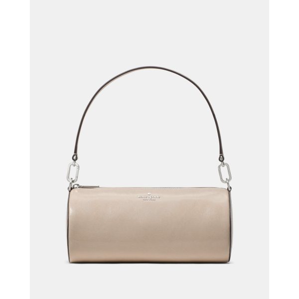 Kate Spade Roulette Glazed Leather Medium Shoulder Bag in Quartz Pebble - Preorder