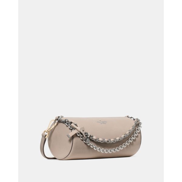 Kate Spade Roulette Glazed Leather Mini Convertible Bag Quartz Pebble - 3