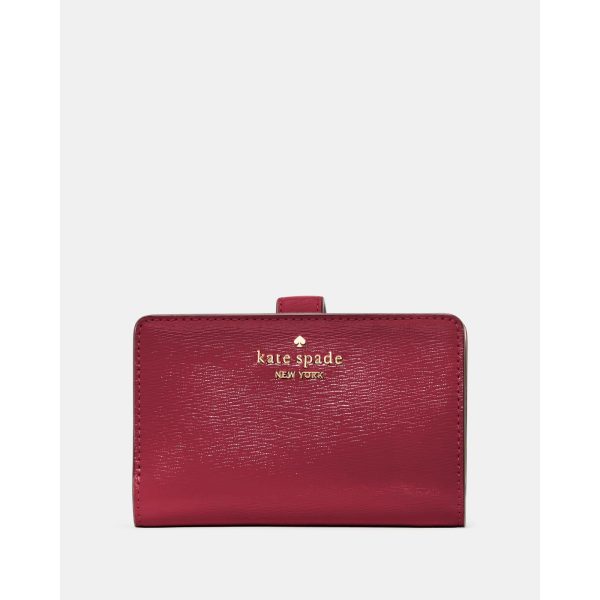 Kate Spade Madison Medium Bifold Wallet in Red Jam - Preorder