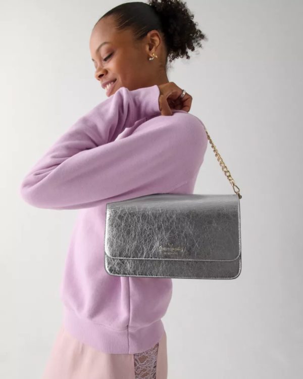 Kate Spade Madison Willow Medium Convertible Crossbody Silver - Preorder