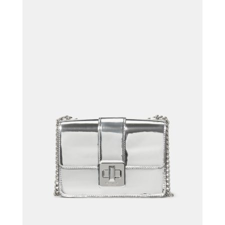 Kate Spade Phoebe Mirror Metallic Turnlock Mini Flap Crossbody in Silver - Preorder