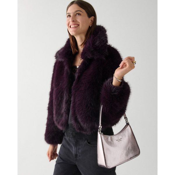 Kate Spade Margot Crinkle Metallic Convertible Shoulder Bag Lilac Moonlight - 3
