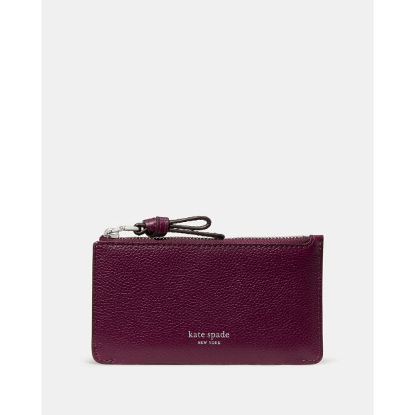 Kate Spade Loop East West Zip Card Case in Purple Agate - Preorder