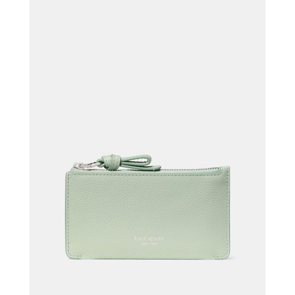 Kate Spade Loop East West Zip Card Case in Mint Frosting - Preorder