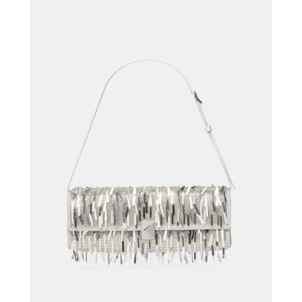 Kate Spade Deco Embellished Soft Mini Shoulder in Silver - Preorder