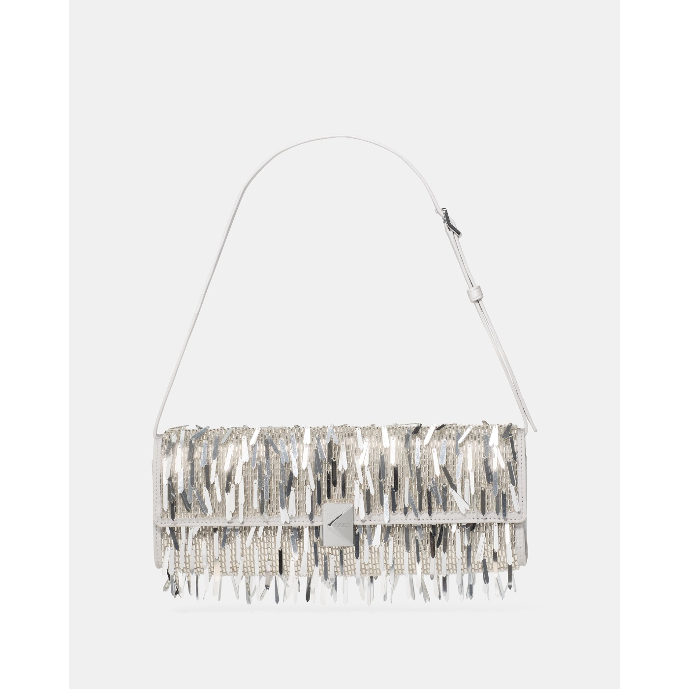 Kate Spade Deco Embellished Soft Mini Shoulder in Silver - Preorder