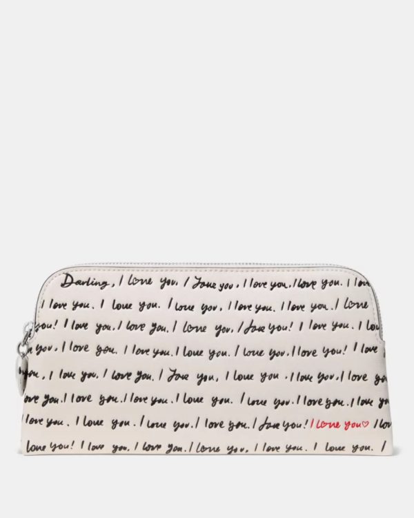 Kate Spade Devin I Love You Pouch Cream Multi - Preorder