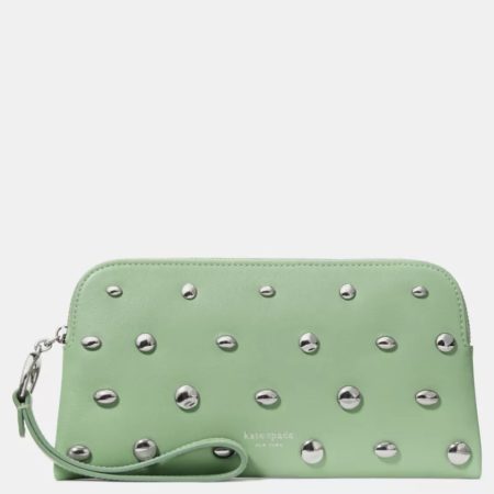 Kate Spade Halo Studded Wristlet Crisp Sage - Preorder
