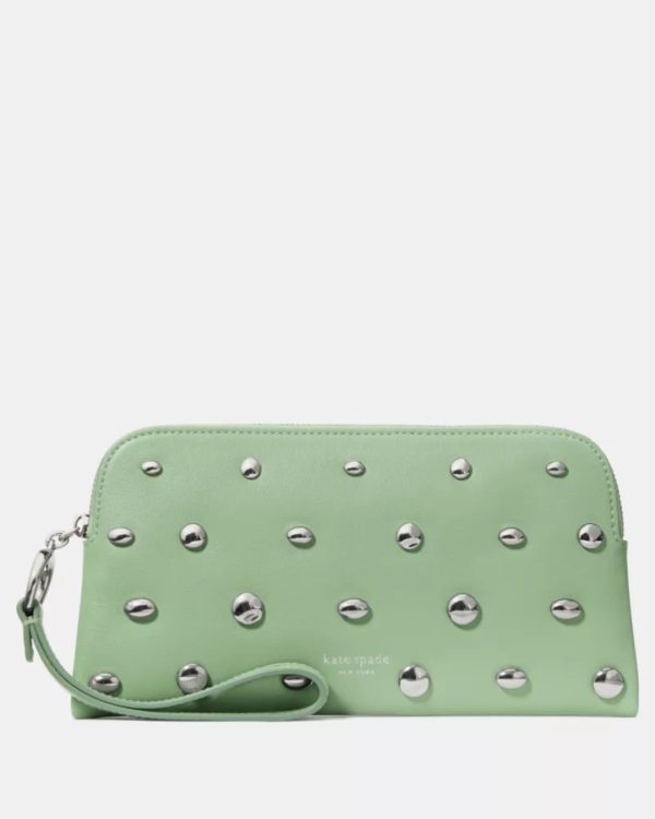 Kate Spade Halo Studded Wristlet Crisp Sage - Preorder
