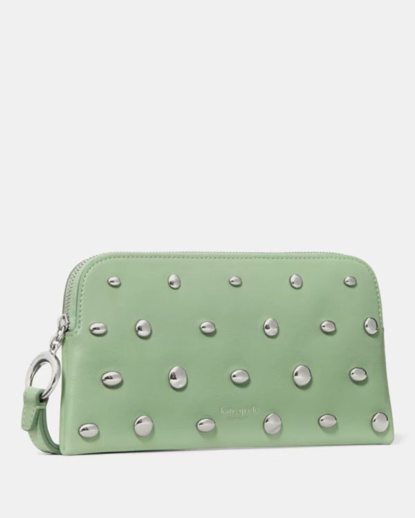 Kate Spade Halo Studded Wristlet Crisp Sage - Preorder