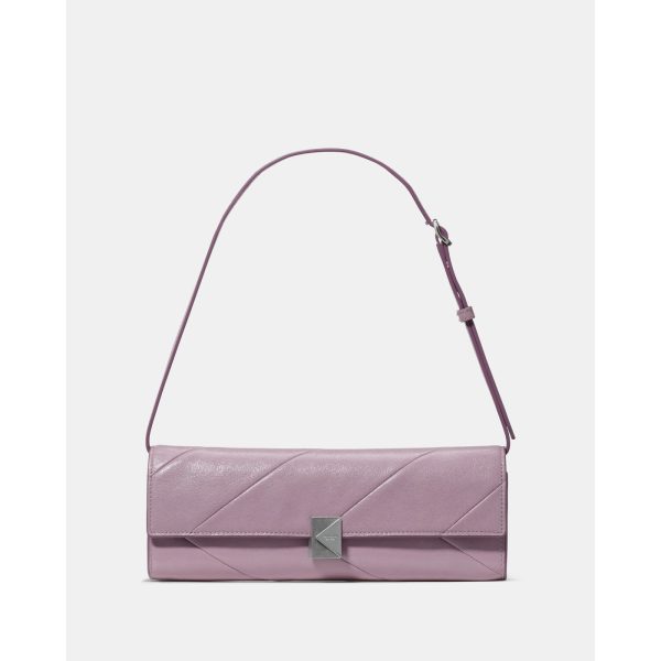 Kate Spade Deco Pieced Glazed Soft Mini Shoulder in Market Purple - Preorder