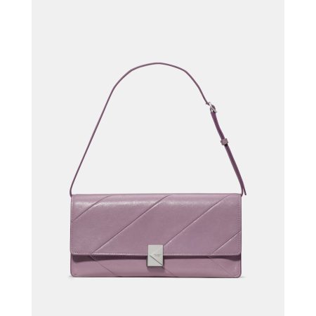 Kate Spade Deco Glazed Leather Soft Shoulder Bag in Market Purple - Preorder