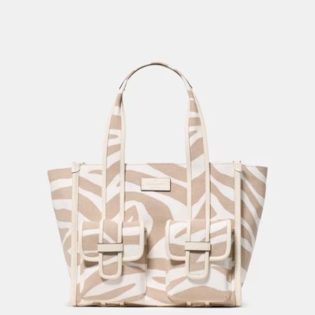 Kate Spade Kip Zebra Cargo Small Tote Bag Light Fawn Multi - Preorder