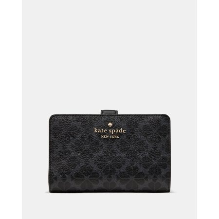 Kate Spade Spade Flower Medium Bifold Wallet in Black (KN756BLK) - Preorder
