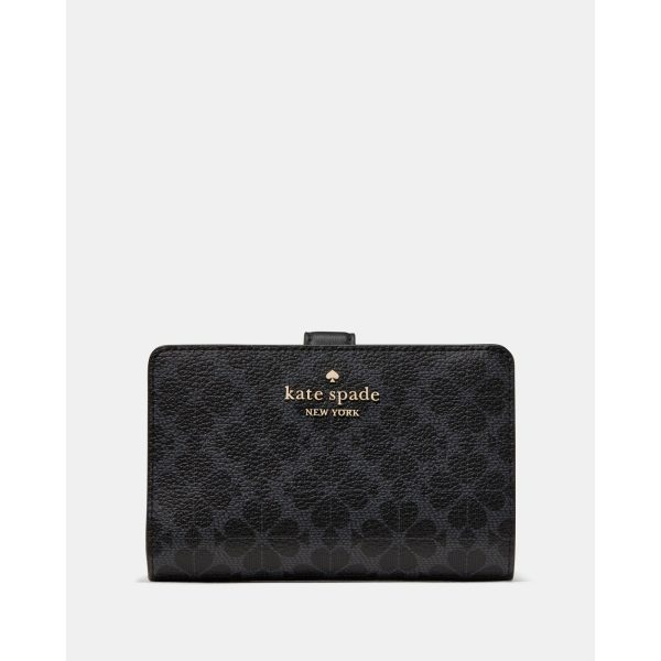 Kate Spade Spade Flower Medium Bifold Wallet in Black (KN756BLK) - Preorder