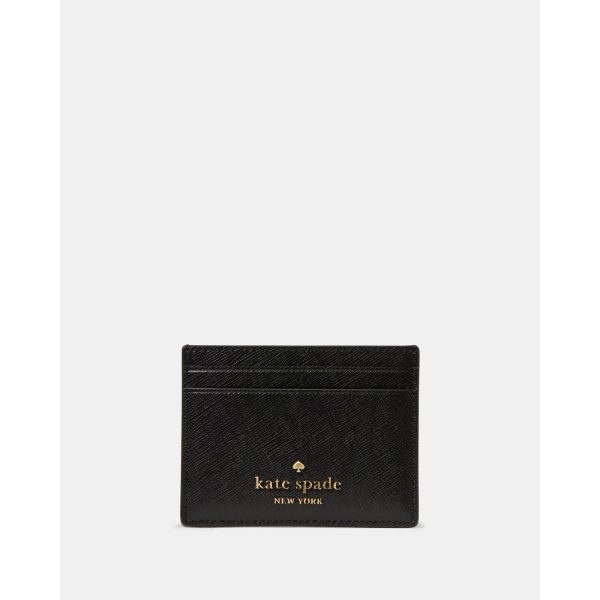 Kate Spade Small Slim Card Holder in Black Multi (KN760BLK) - Preorder
