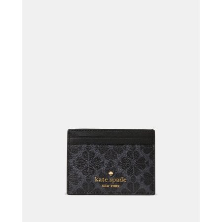 Kate Spade Spade Flower Small Slim Card Holder in Black Multi - Preorder