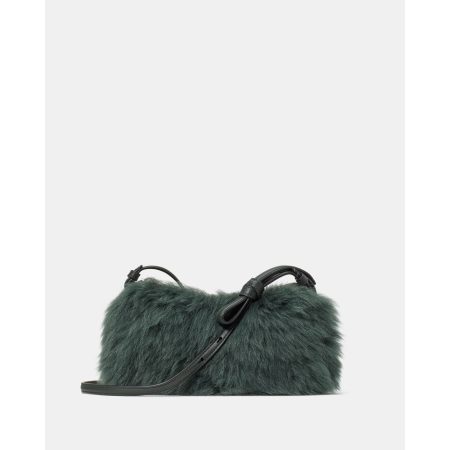 Kate Spade Loop Shearling Crossbody in Deep Evergreen - Preorder