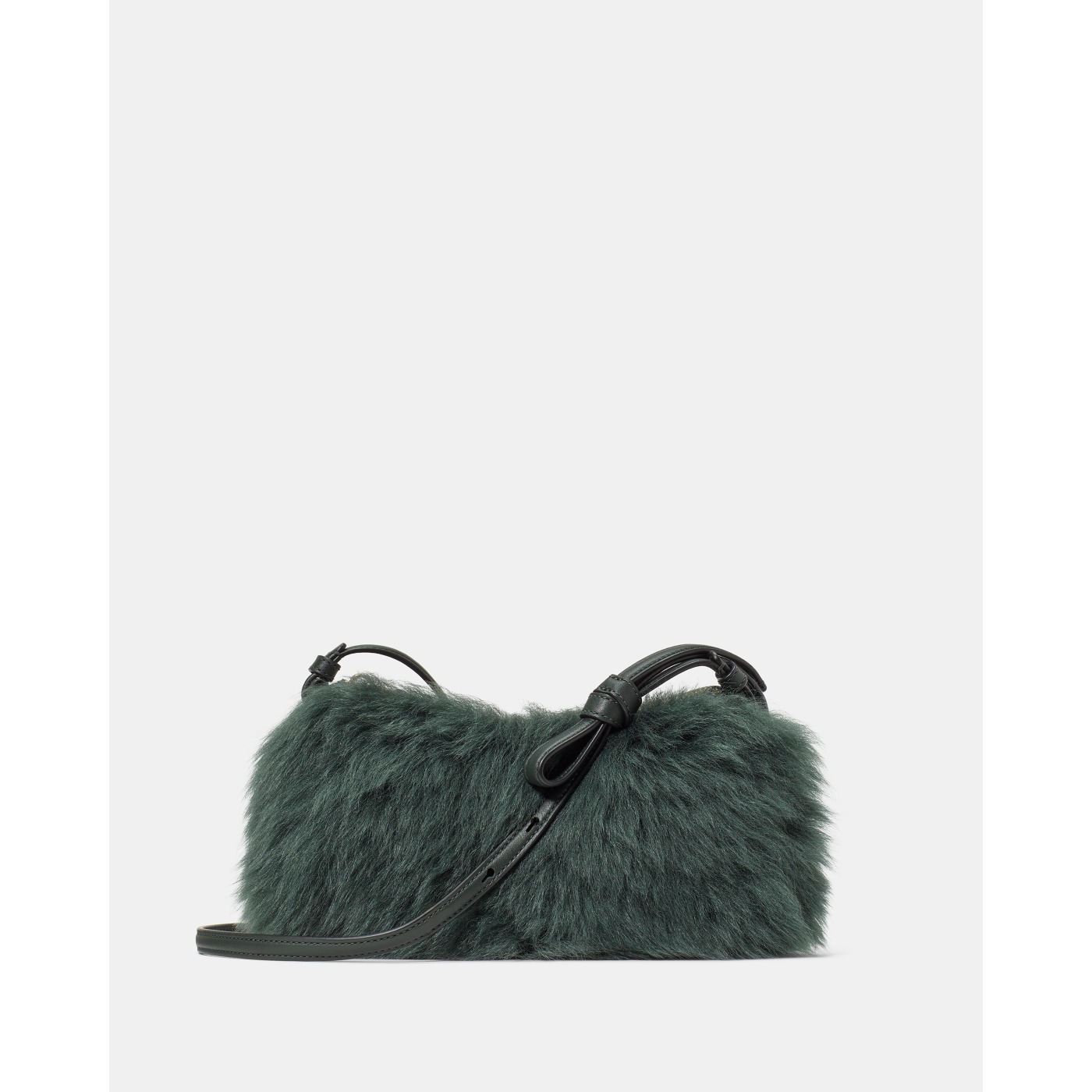 Kate Spade Loop Shearling Crossbody in Deep Evergreen - Preorder