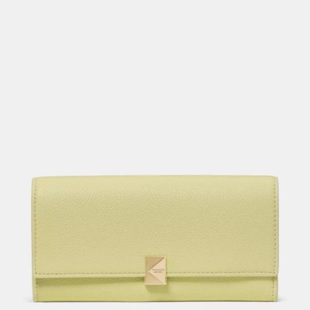 Kate Spade Deco Large Flap Wallet Pale Citron - Preorder