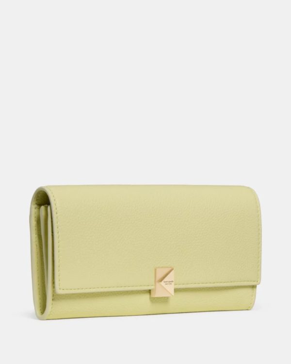 Kate Spade Deco Large Flap Wallet Pale Citron - Preorder