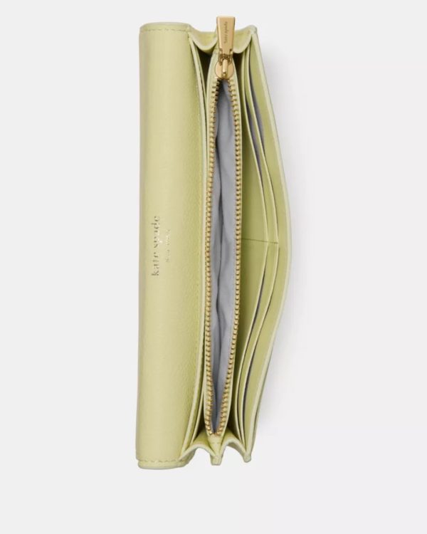 Kate Spade Deco Large Flap Wallet Pale Citron - Preorder