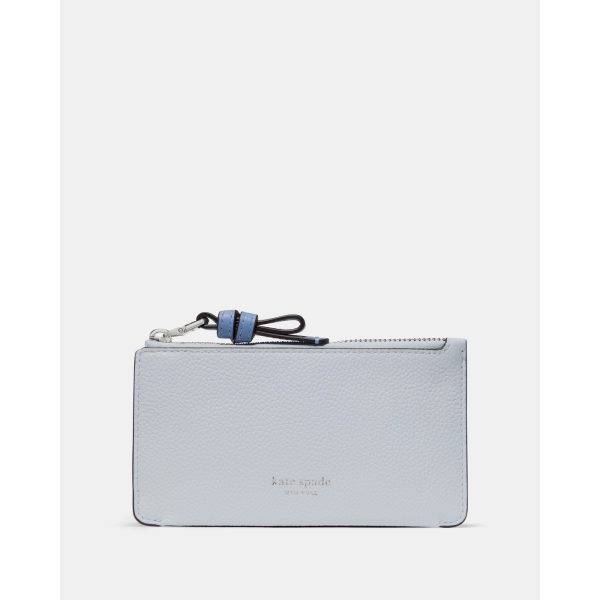 Kate Spade Loop Zip Card Case in Pale Sapphirine - Preorder