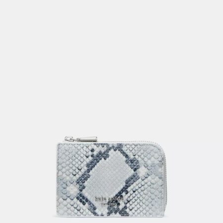 Kate Spade Snake Embossed Mini Zip Card Case - Preorder