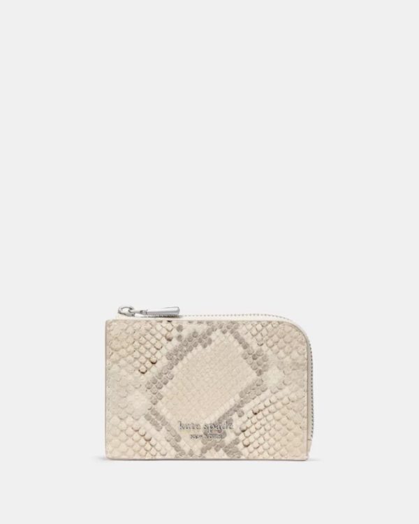 Kate Spade Snake Embossed Mini Zip Card Case - Preorder