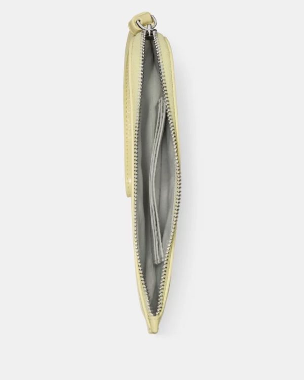 Kate Spade Zippy Crinkle Patent Wristlet Pale Citron - Preorder