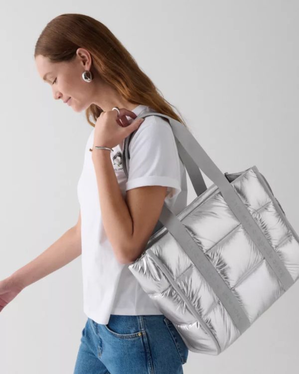 Kate Spade Kip Puffy Large Tote Silver - Preorder