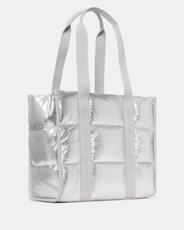 Kate Spade Kip Puffy Large Tote Silver - Preorder