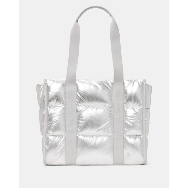 Kate Spade Kip Puffy Large Tote in Silver - Preorder