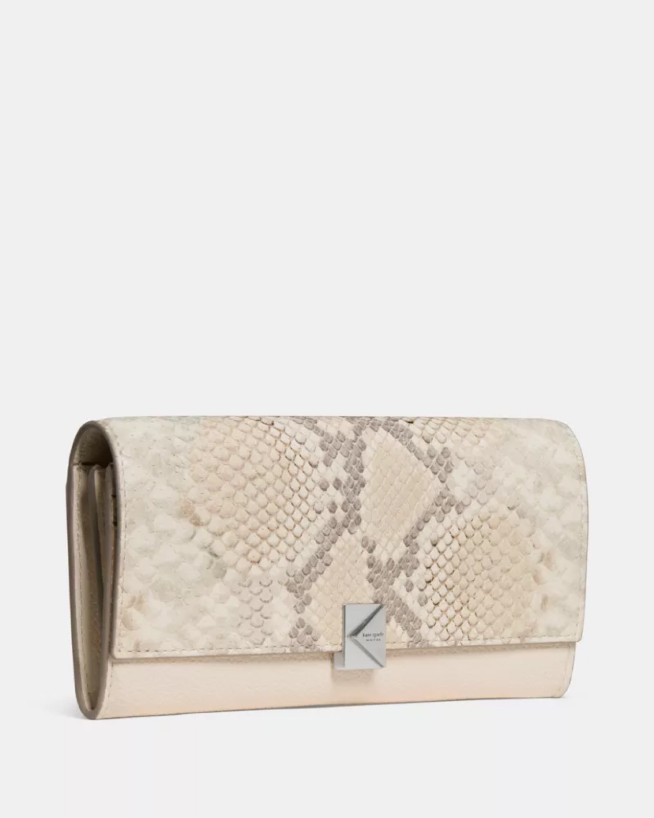 Kate Spade Deco Snake Embossed Large Flap Wallet Neutral Multi - Preorder - Image 2